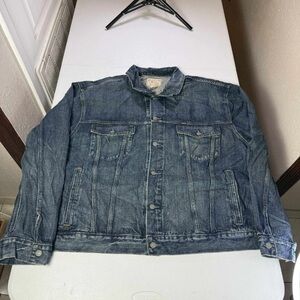 New Polo Ralph Lauren Blue Core Replen Long Sleeve Collared Trucker Jacket 4XB